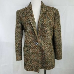 Vintage 80s WLBW Tweed Textured Blazer Jacket  8